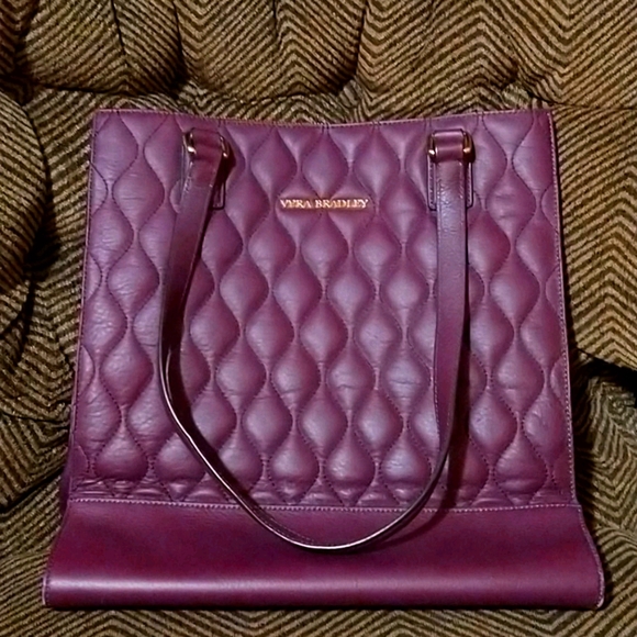 Vera Bradley Handbags - Vera Bradley Nora Quilted Tote- Plum
